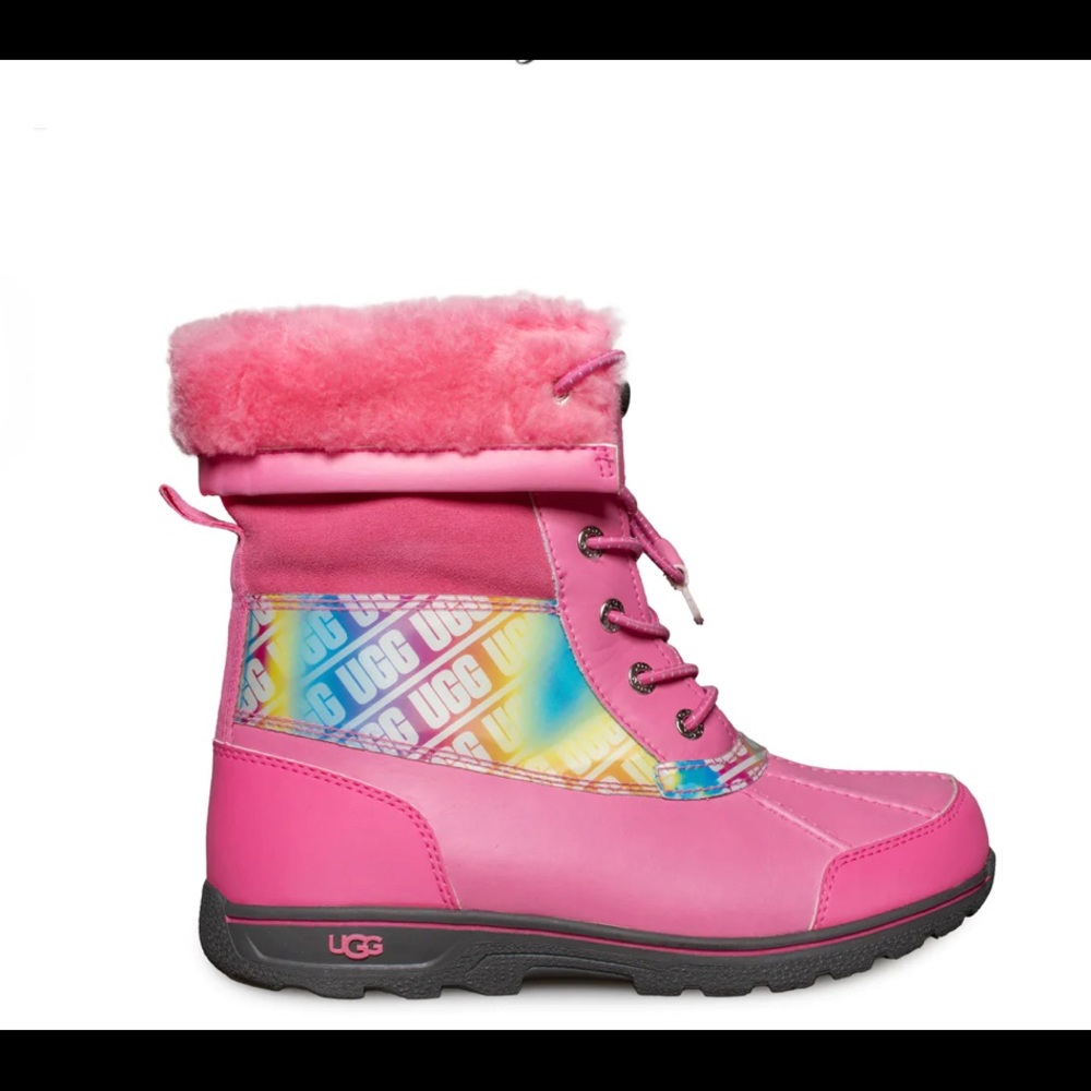 NWT UGG Kids Butte II Chromatic Waterproof boots  in Pink Rose